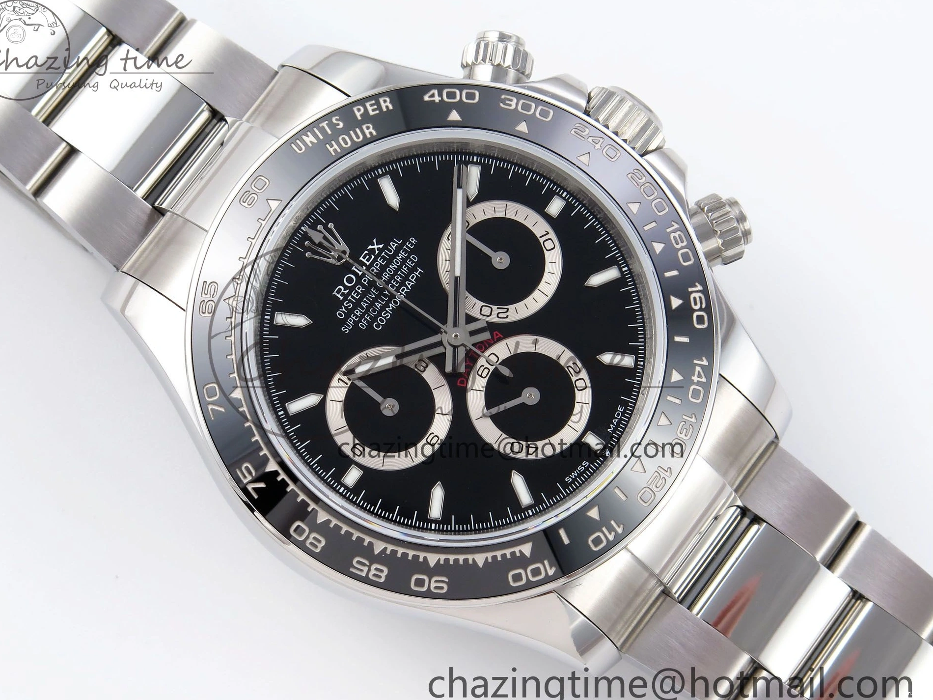 MiroTime 0422 Daytona 126500 QF 1:1 Best Edition 904L Steel Black Dial on SS Braclet SH4131 V ZeroBulk 1296